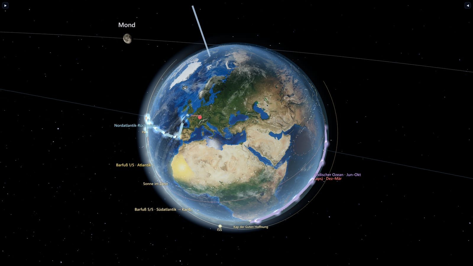 Habiterra – 3D-Erd-Explorer mit astronomisch korrektem Globus